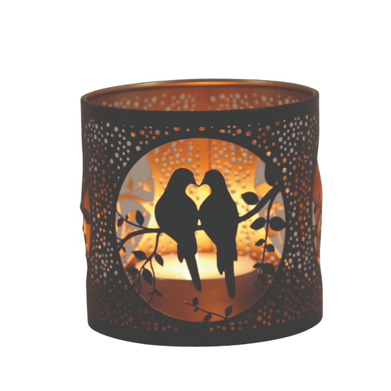 Aroma Black Doves Tealight Wax Melter and Candle Holder