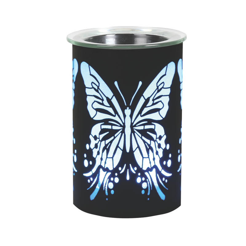 Aroma Black Butterfly LED Colour Changing Electric Wax Melt Warmer