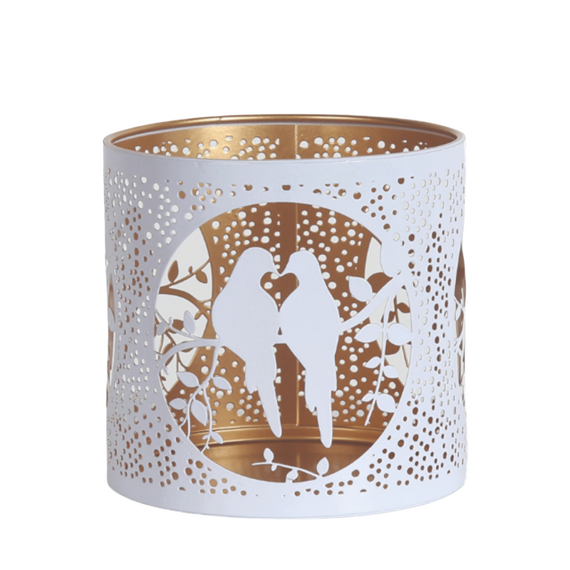 Aroma White Silhouette Doves Tealight Wax Melt Warmer and Candle Holder