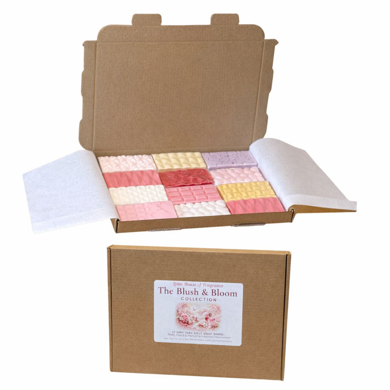 The Blush & Bloom Collection | 12 Mini Snap Bar Wax Melt Box