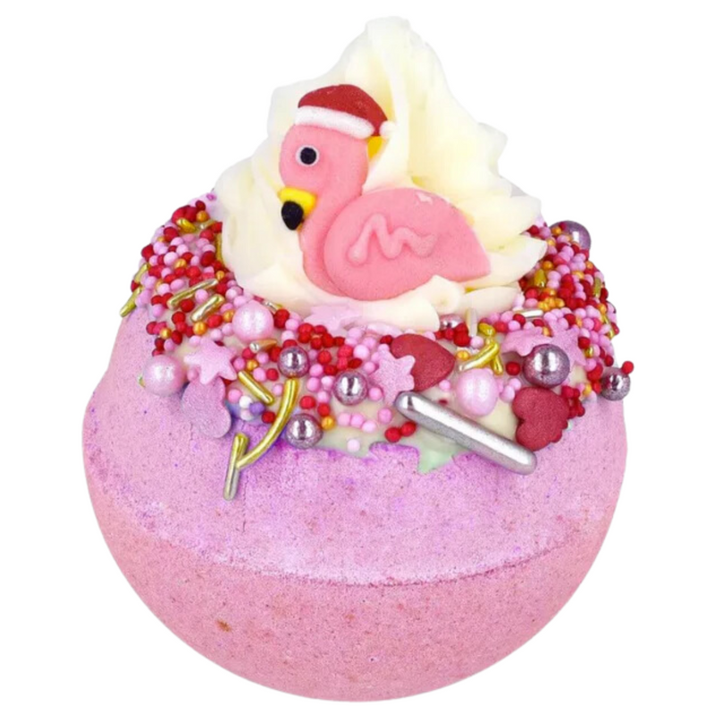 Bomb Cosmetics Flamingle Bells Christmas Bath Bomb