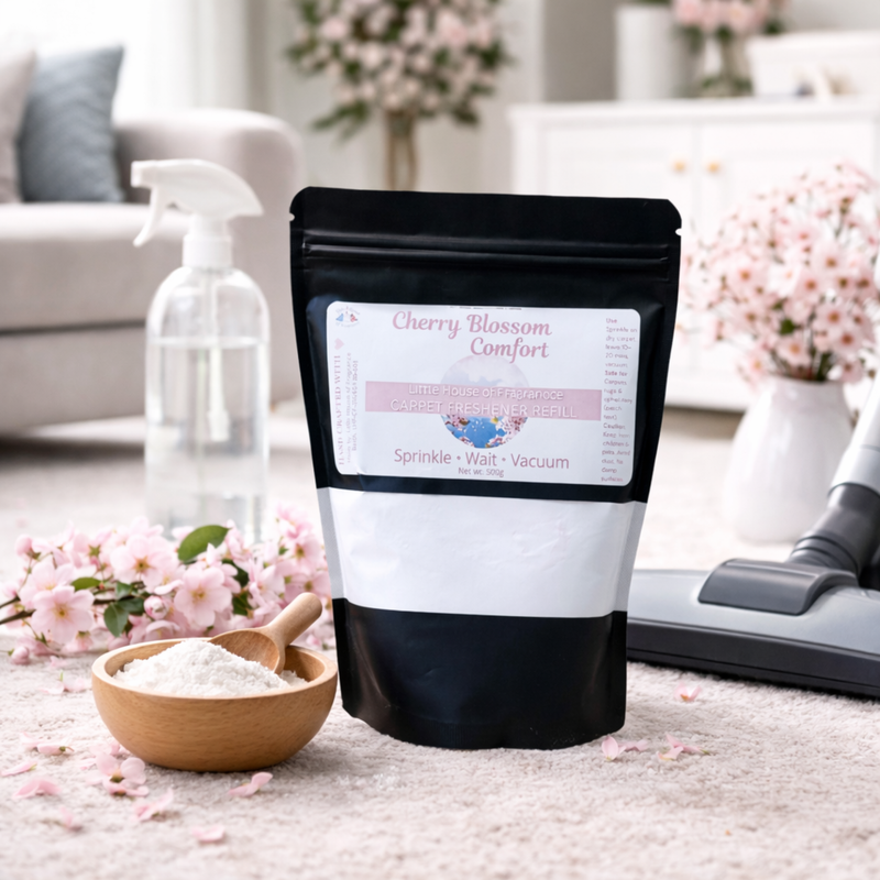 Little House of Fragrance Cherry Blossom Comfort Carpet Freshener Refill 500g