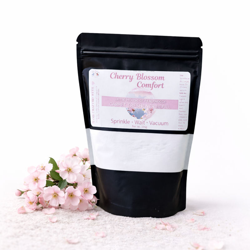 Little House of Fragrance Cherry Blossom Comfort Carpet Freshener Refill 500g