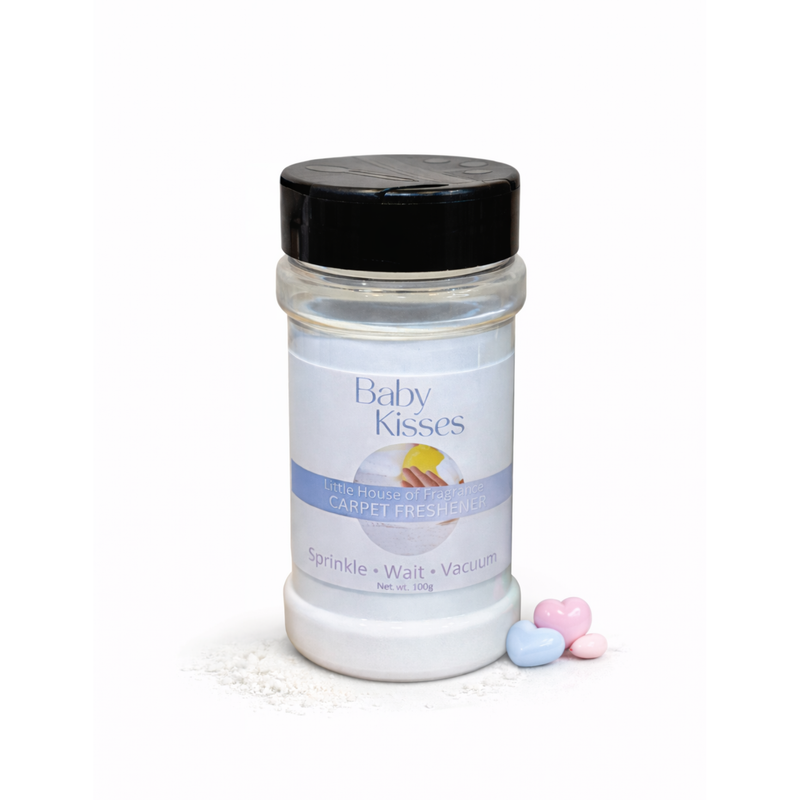 Baby powder scent carpet deodoriser