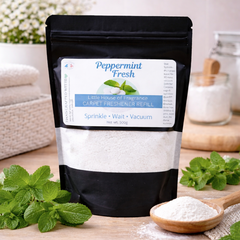 Little House of Fragrance Peppermint Fresh Carpet Freshener Refill 500g