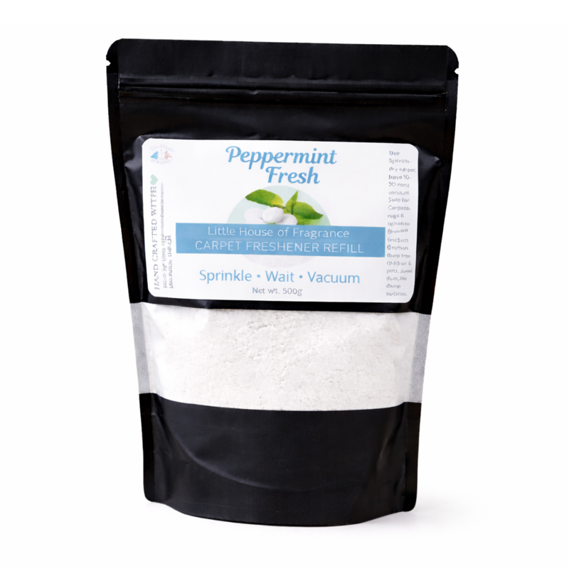 Little House of Fragrance Peppermint Fresh Carpet Freshener Refill 500g