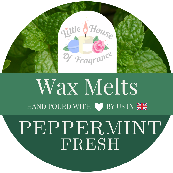 Little House of Fragrance Peppermint Fresh Wax Melts - 5 Crown Shapes
