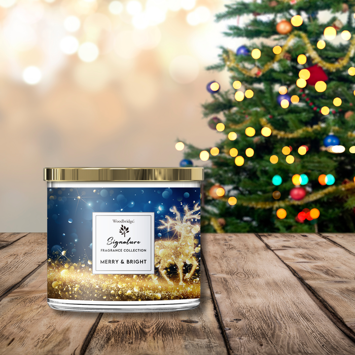 Woodbridge Seasons Greetings Christmas Wax Tumbler Candle Jar