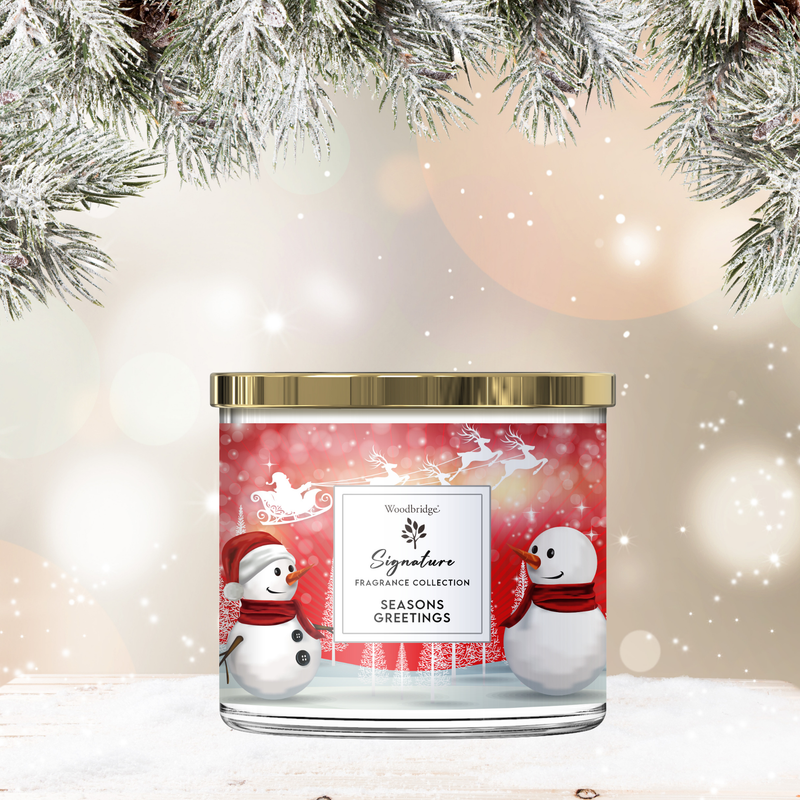 Woodbridge Merry and Bright Christmas Wax Tumbler Candle Jar