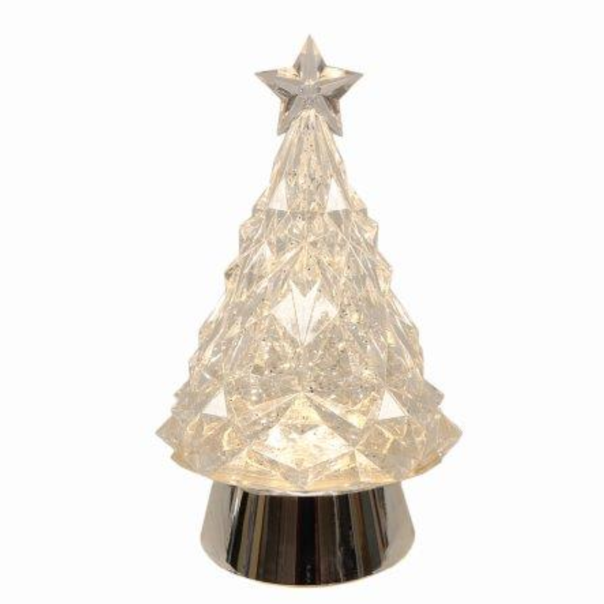 LED White Christmas Tree Glitter Water Spinner Little House of Fragrance