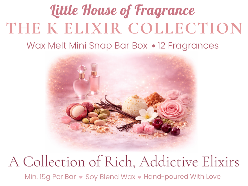 The K Elixir Collection Wax Melt Mini Snap Bar Box | 12 Fragrances