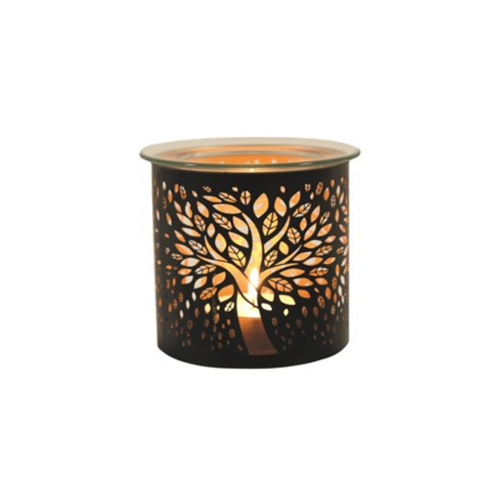 Black Tree of Life Tealight Wax Melter and Candle Holder (10.5cm)