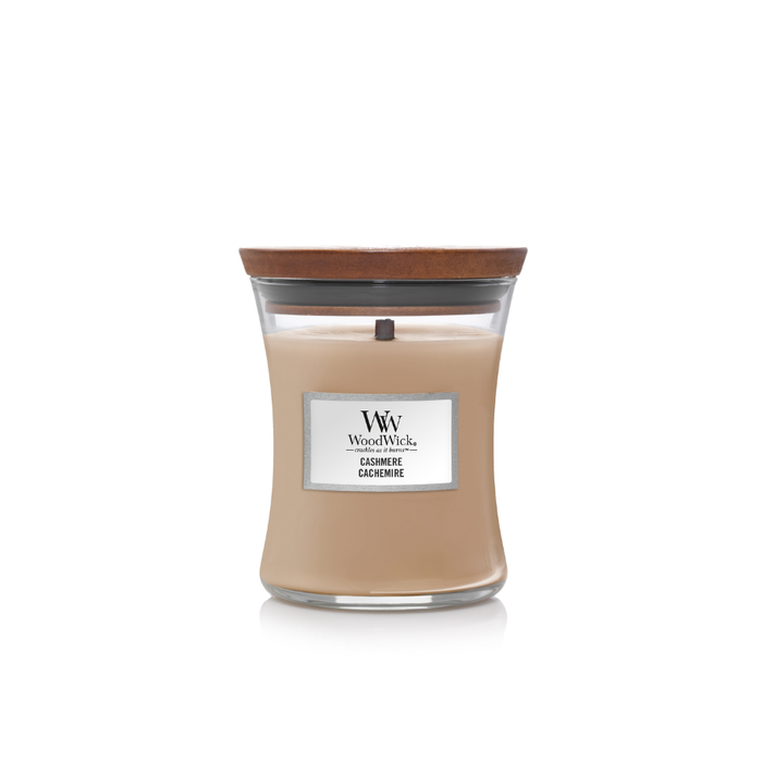 WoodWick Cashmere Medium Hourglass Jar Candle