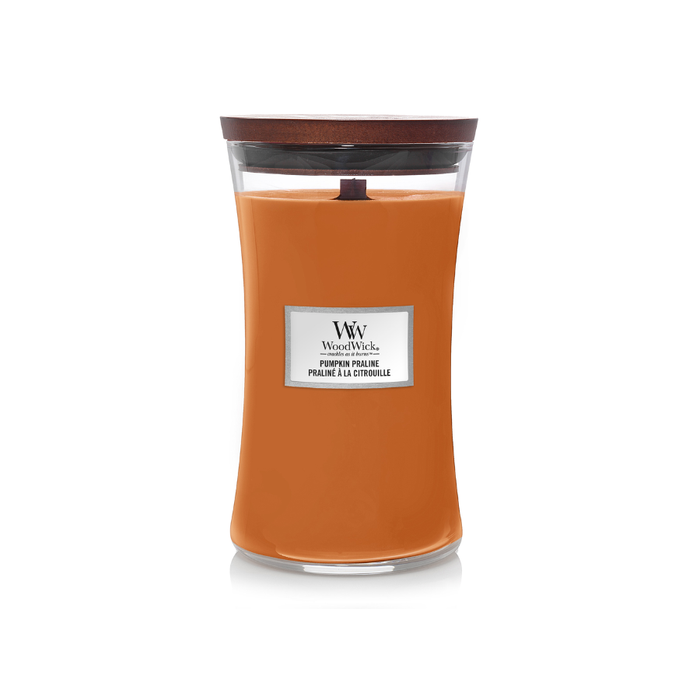 WoodWick Pumpkin Praline Large Hourglass Jar Candle