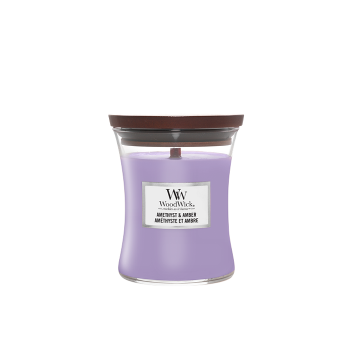 WoodWick Amethyst & Amber Medium Hourglass Jar Candle