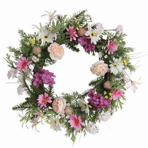 Floral Wreath Mixed Flowers (50cm)