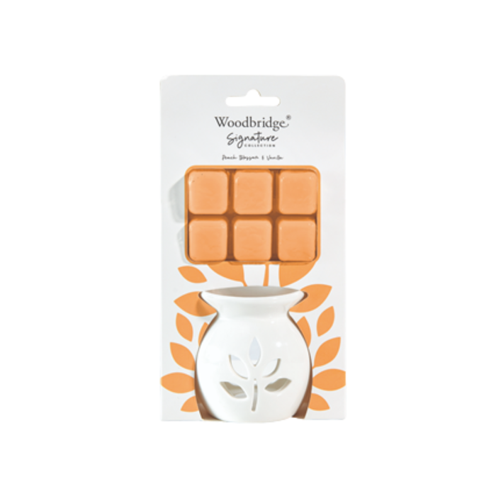 Woodbridge Peach Blossom & Vanilla Wax Melt Warmer Gift Set