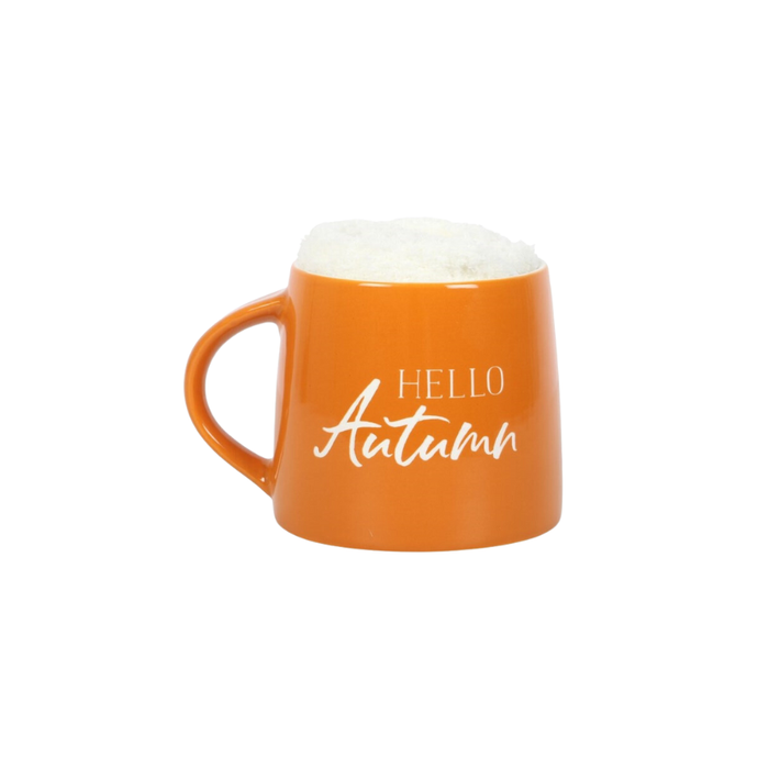 Hello Autumn Mug & Fluffy Socks Gift Set