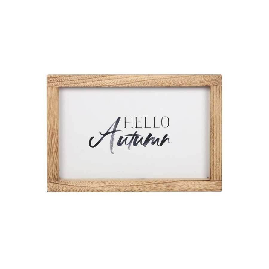 Hello Autumn Wooden Framed Sign — Little House of Fragrance