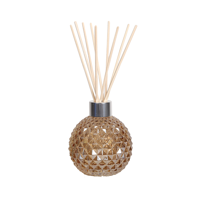 Aroma Accessories Amber Lustre Glass Reed Diffuser & 50 Rattan Reeds