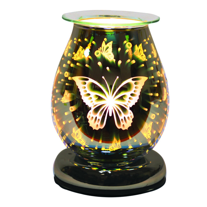 Oval 3D Butterfly Electric Touch Wax Melt Burner