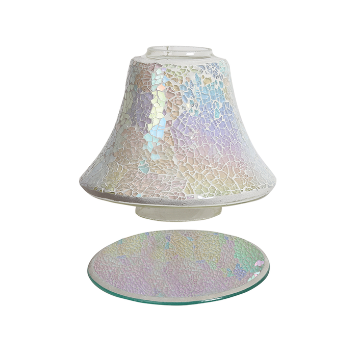 Aroma Accessories Pearl Crackle Candle Shade & Tray