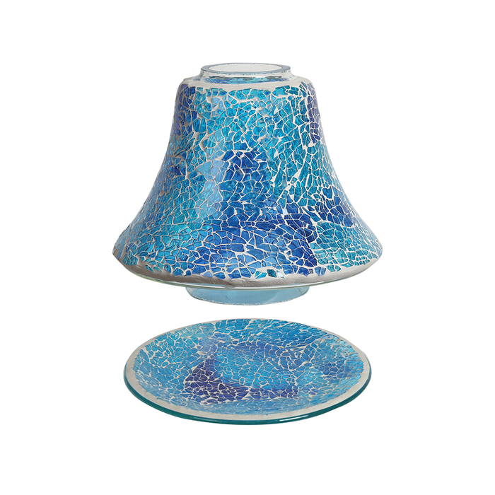 Aroma Accessories Azure Crackle Candle Shade & Tray