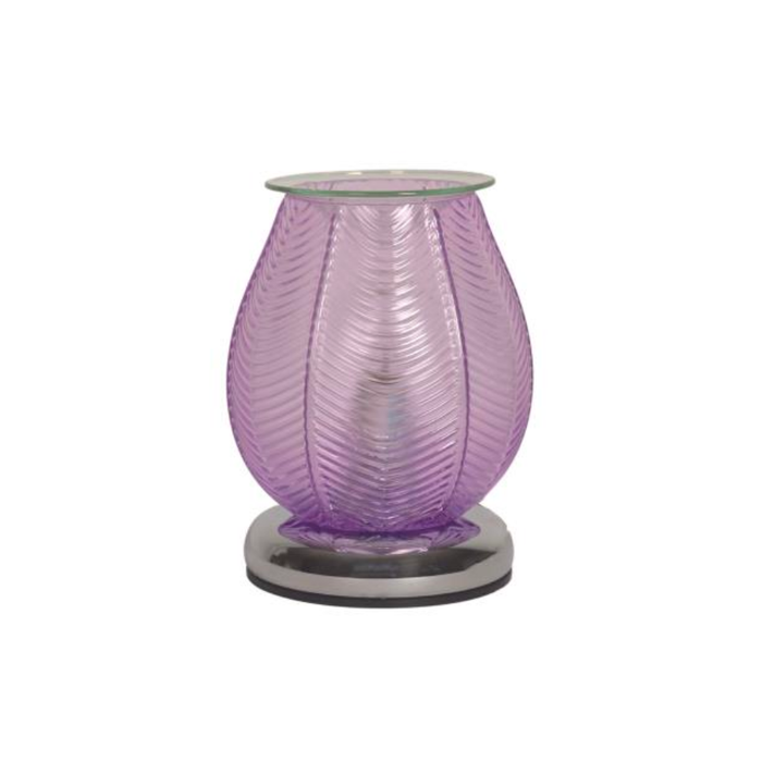 Aroma Accessories Ribbed Lilac Lustre Touch Electric Wax Melt Burner