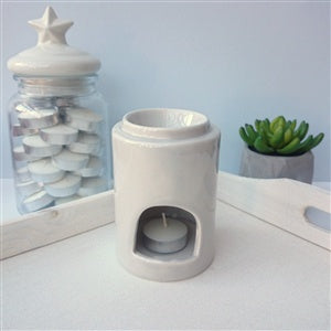 Stackable Cylinder Ceramic Wax Melt Burner - Grey