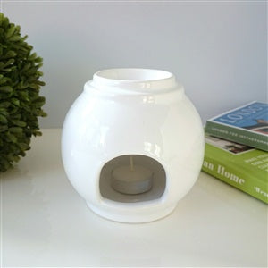 Stackable Large Ball Ceramic Wax Melt Burner - White
