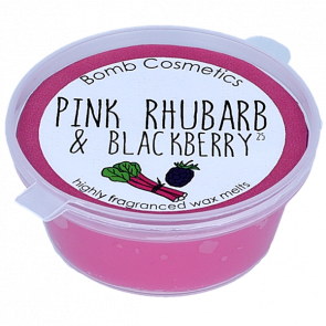 bomb cosmetics pink rhubarb and blackberry mini melt