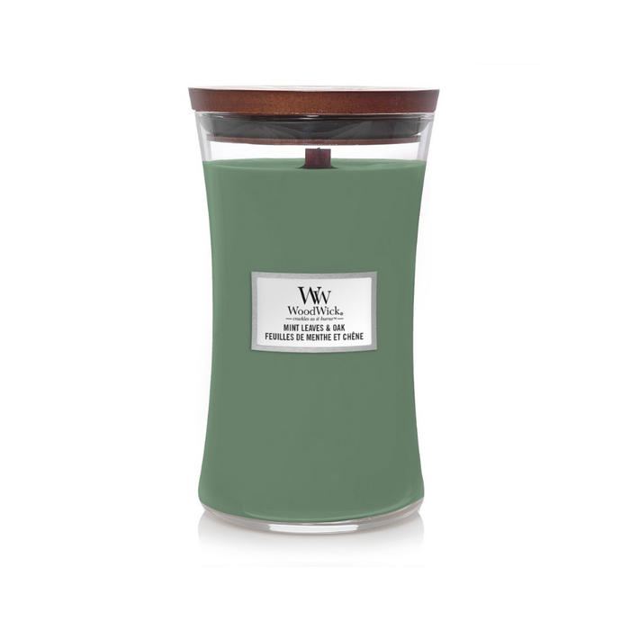 WoodWick Mint Leaves & Oak Large Jar