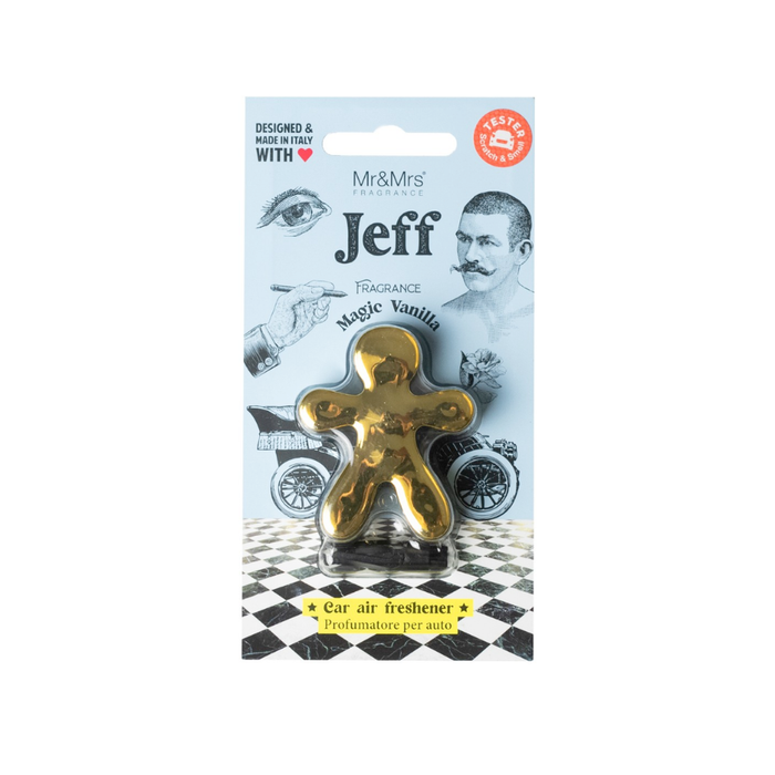Mr & Mrs Jeff Chrome Gold Magic Vanilla Car Fragrance
