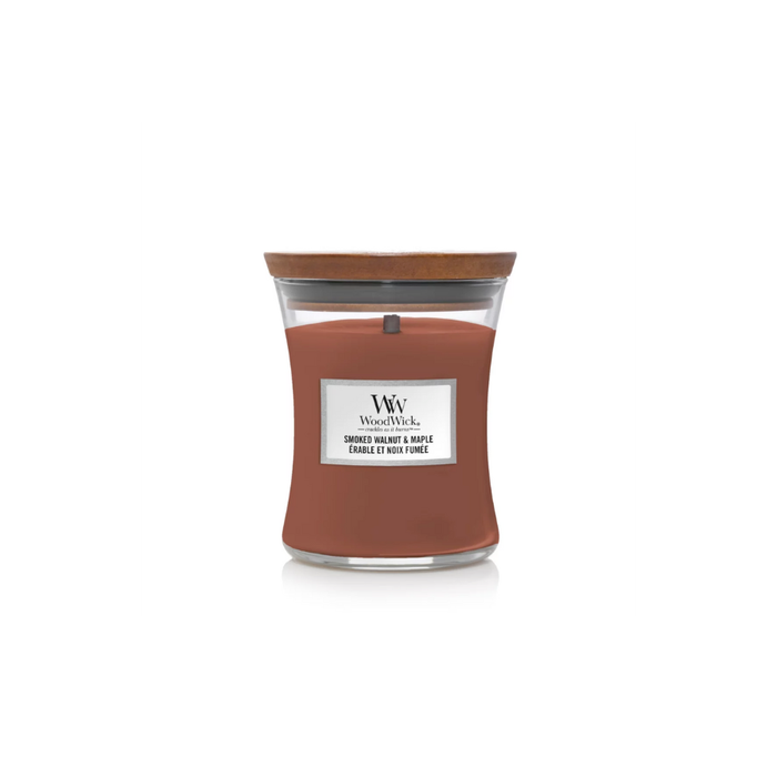 WoodWick Smoked Walnut & Maple Mini Hourglass Jar Candle