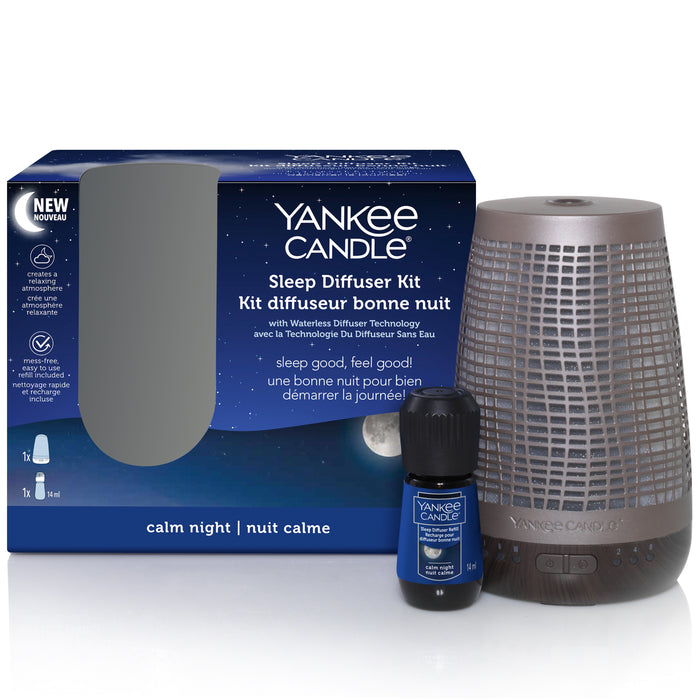 Yankee Candle Bronze Sleep Diffuser Starter Kit & Calm Night